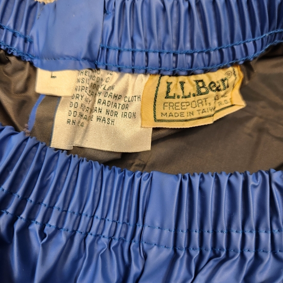 L.L. Bean Freeport, Maine Rain Suit Mens Large Blue Coat Pant Waterproof Set - Picture 8 of 14
